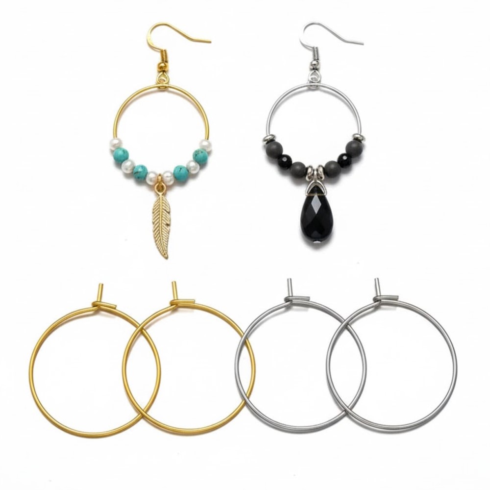 Jewelry Making Gold Wire - 50 Piezas de Aros de Acero