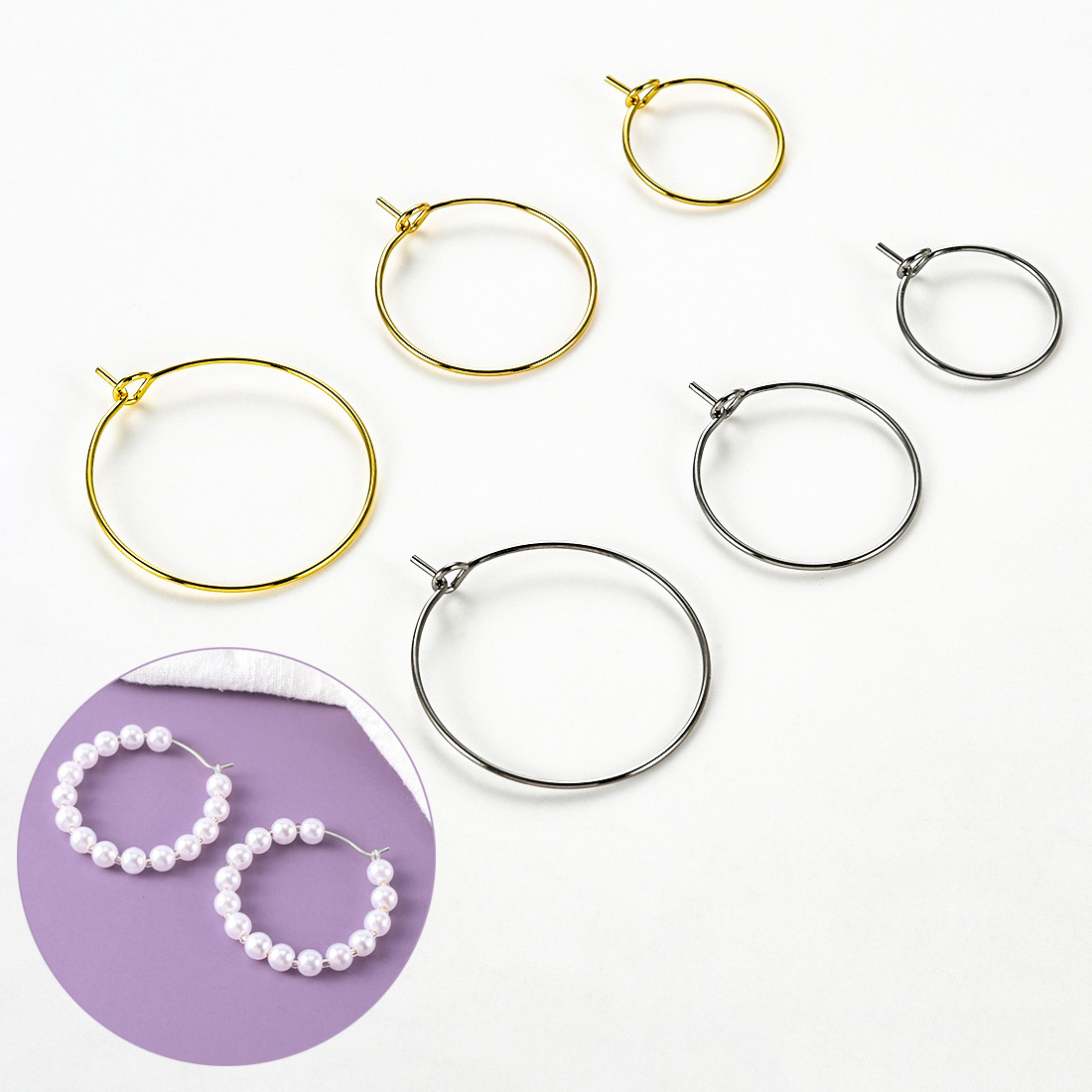 Jewelry Making Gold Wire - 20 piezas de aros redondos de