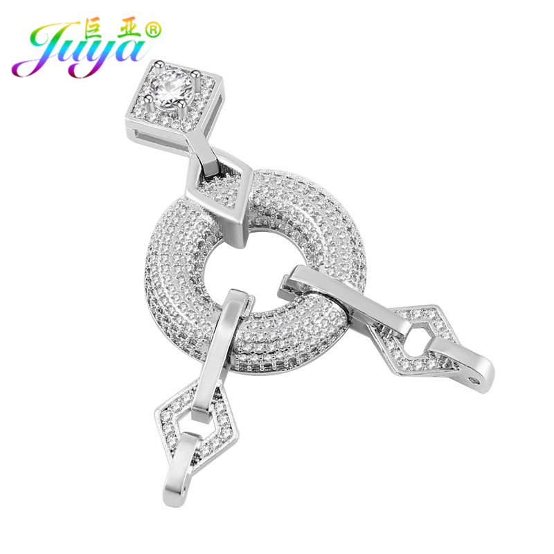 Jewelry Making Metal Supplies - Juya-componentes de joyería DIY, cierre geométrico,