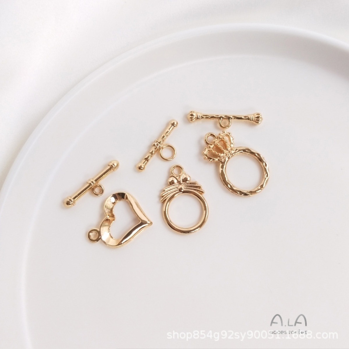 Cierre de palanca de latón cha - Toggle Clasp Gold reseña y precio