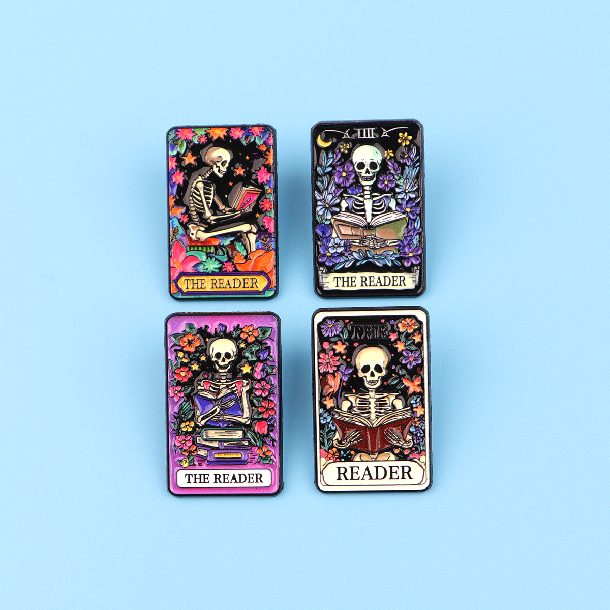 Broches de esmalte The Reader  - Jewelry Making Journal reseña y precio