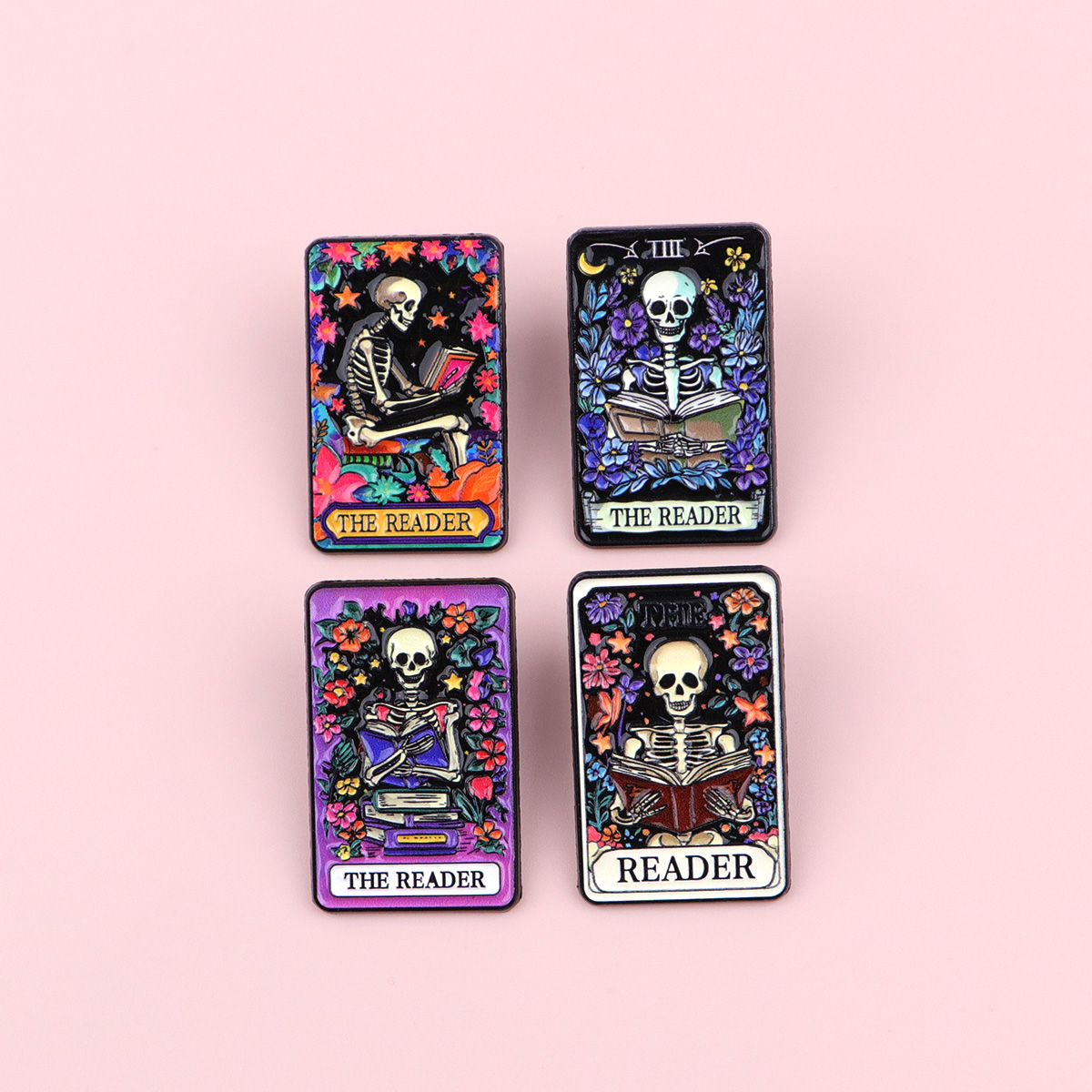 Broches de esmalte The Reader  - Jewelry Making Journal reseña y precio