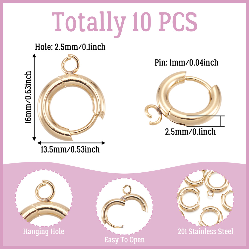 10 piezas de ganchos para pend - Jewelry Making Metal Supplies reseña y precio