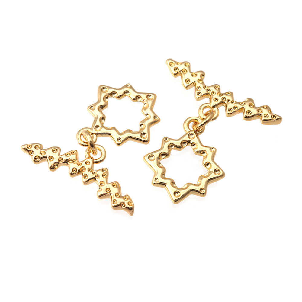 Cierres de Palanca Cuadrados d - Toggle Clasp Gold reseña y precio